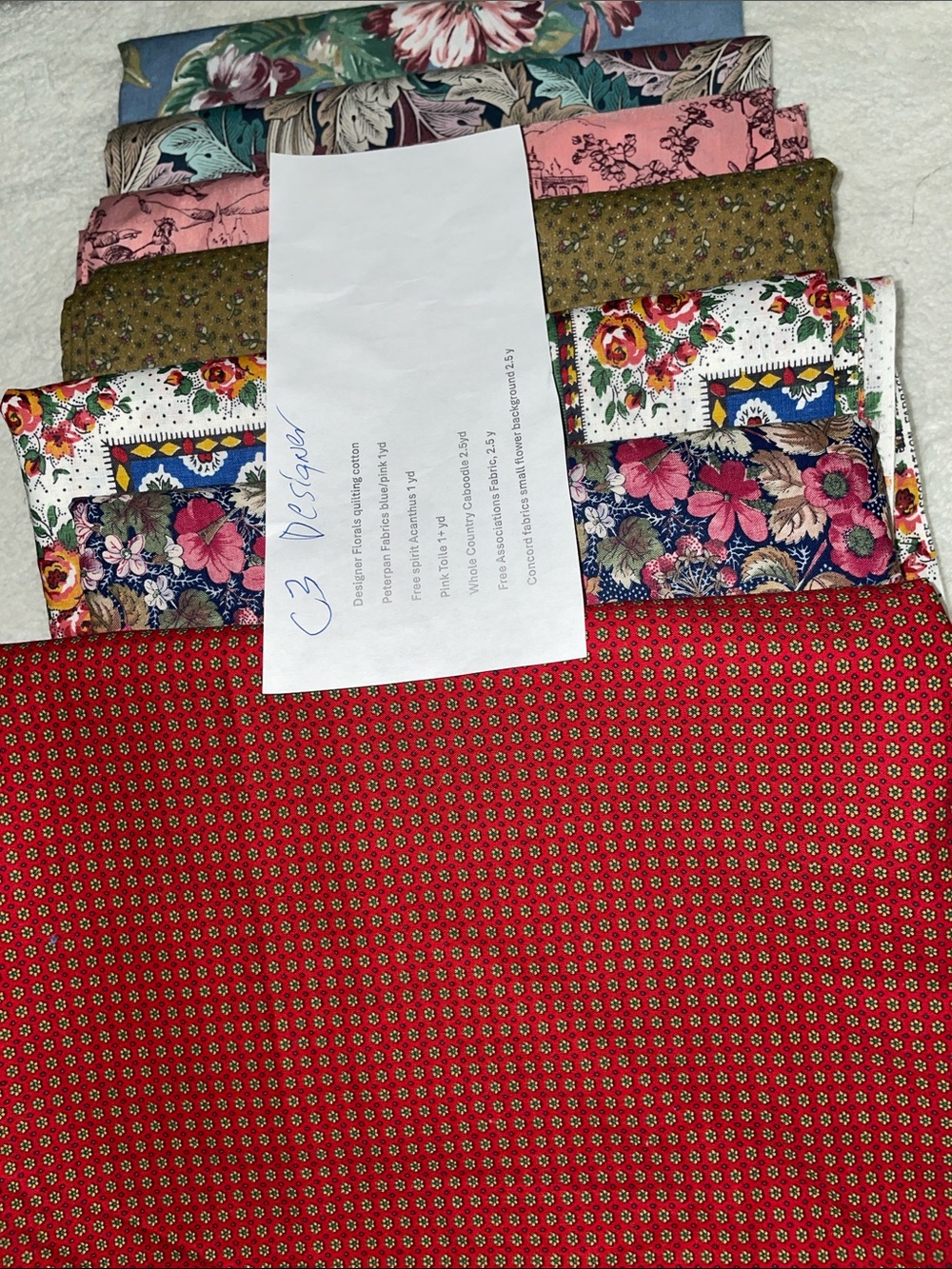4-5 LB MIXED DESIGNER FABRIC BUNDLE • USABLE PIECES • CRAFT & SEWING C3